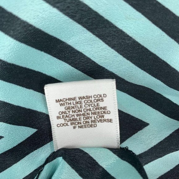 Love, Fire Strapless Chevron Maxi Dress Knit Bust Georgette Skirt Unlined L - Picture 7 of 7